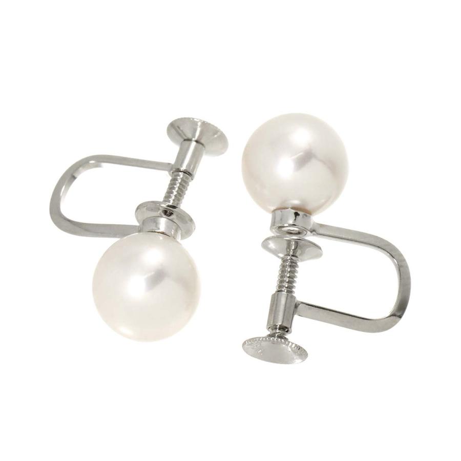TASAKI（タサキ） アコヤ真珠 8.3mm イヤリング K14 WG ホワイト 