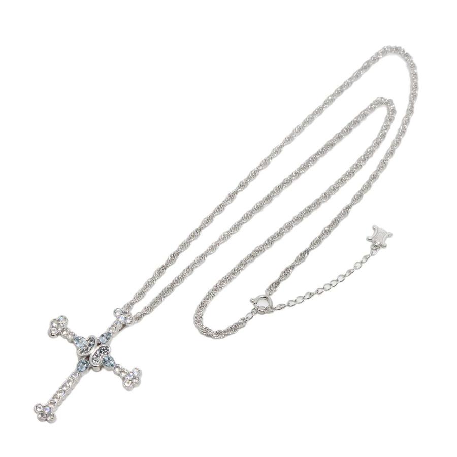 CELINE セリーヌ アクアマリン クォーツ ルビー 0.02ct クロス