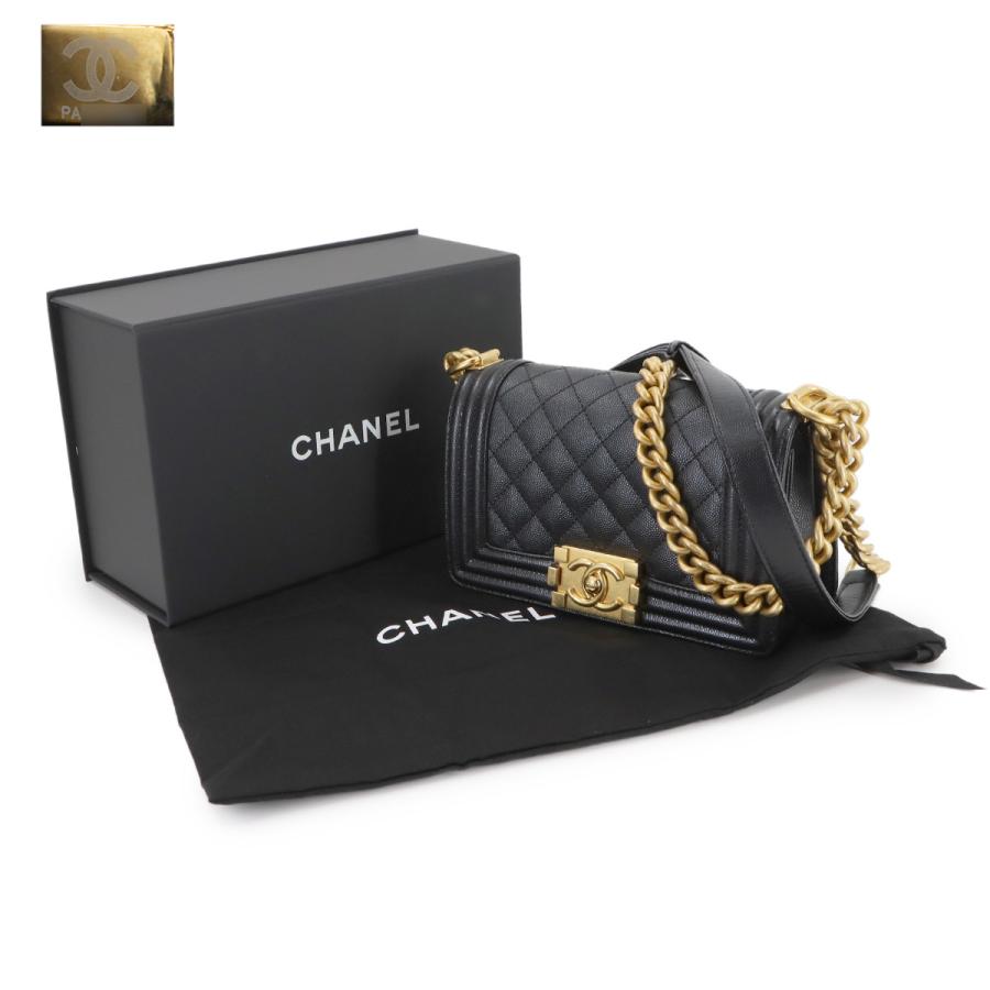 未使用 展示品 シャネル CHANEL ボーイシャネル スモール チェーン ショルダー バッグ キャビアスキン ブラック A67085 90281973 | CHANEL | 01