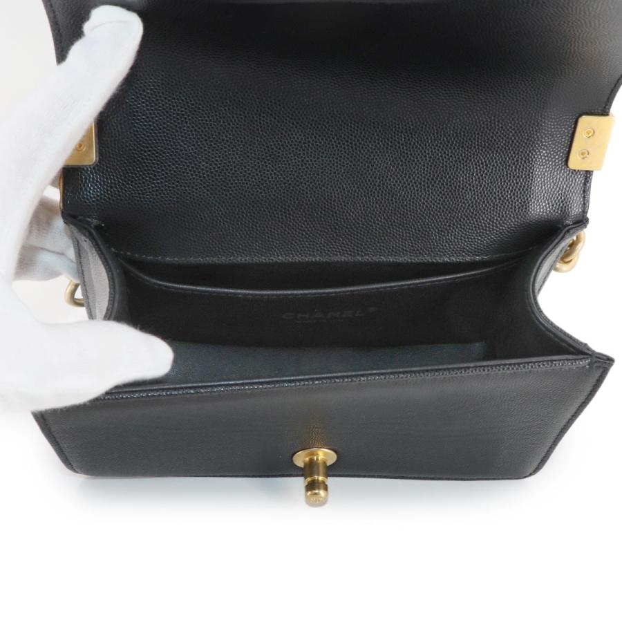 未使用 展示品 シャネル CHANEL ボーイシャネル スモール チェーン ショルダー バッグ キャビアスキン ブラック A67085 90281973 | CHANEL | 07