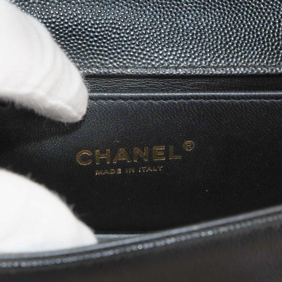 未使用 展示品 シャネル CHANEL ボーイシャネル スモール チェーン ショルダー バッグ キャビアスキン ブラック A67085 90281973 | CHANEL | 08