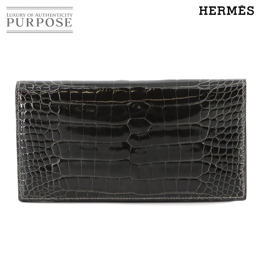 HERMES 新品同様 エルメス クロコダイル MC2 フレミング 札入れ