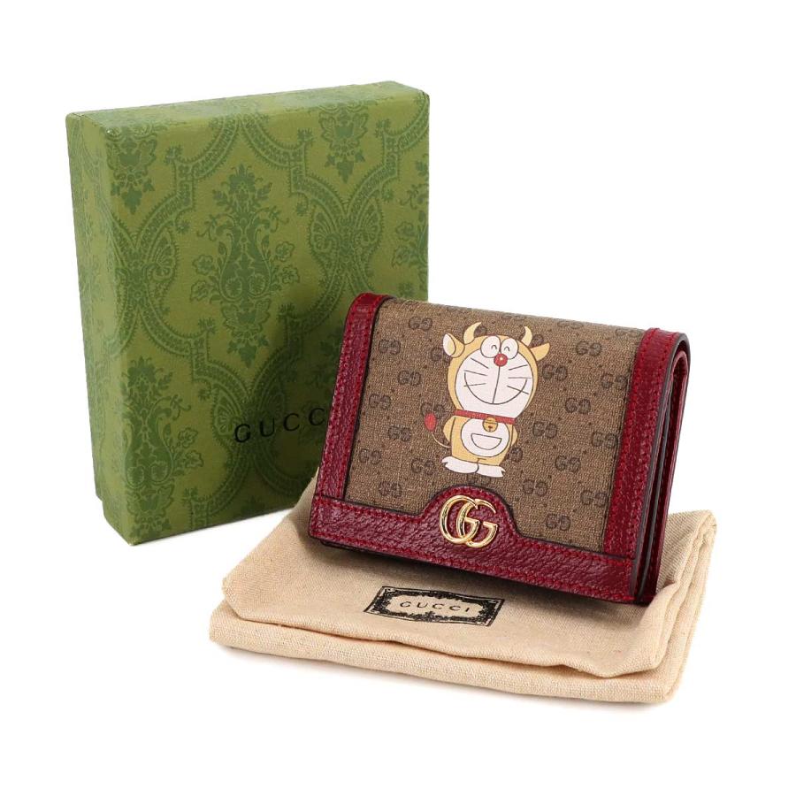 GUCCI 新品同様 グッチ ミニGGスプリーム ドラえもん 二つ折り  