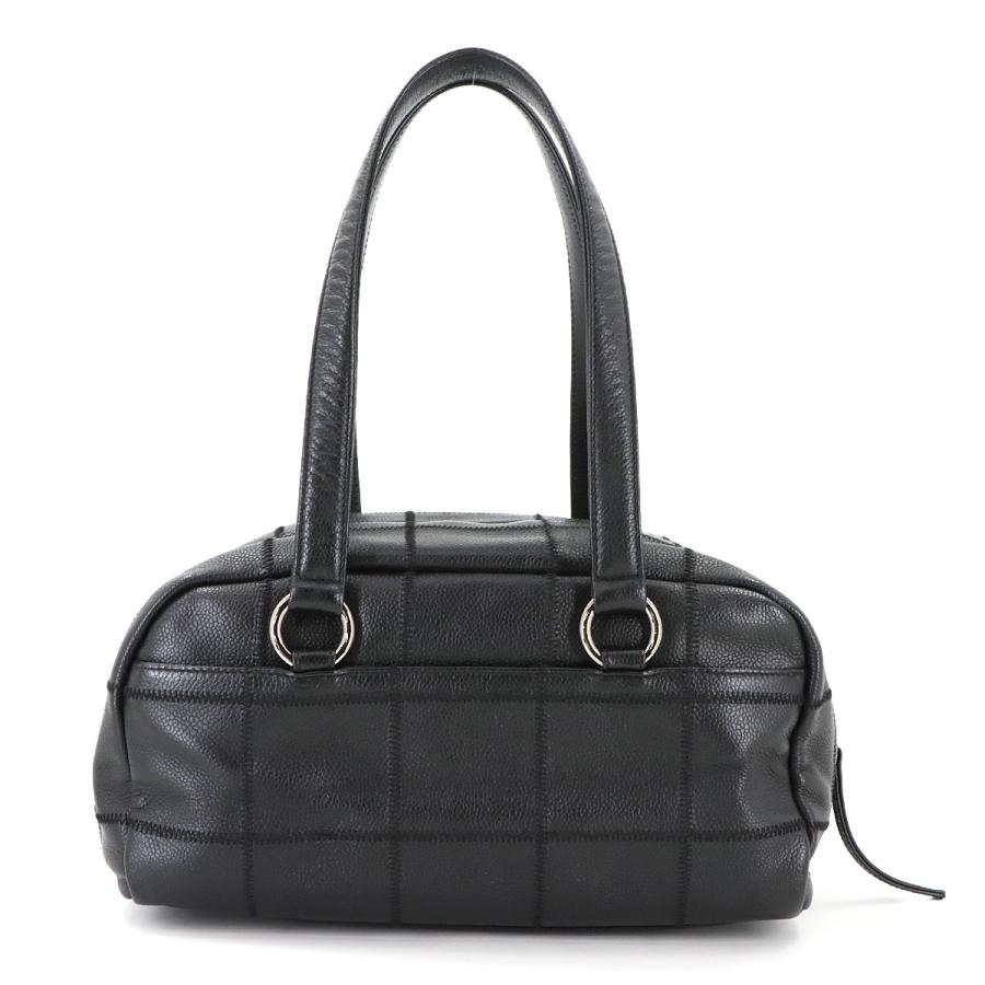 極美品❗️ CHANEL シャネル　キャビアスキン　チョコバー　ハンドバッグ　黒 美品 CHANEL シャネル チョコバー キャビアスキン バッグ 黒 ブラック