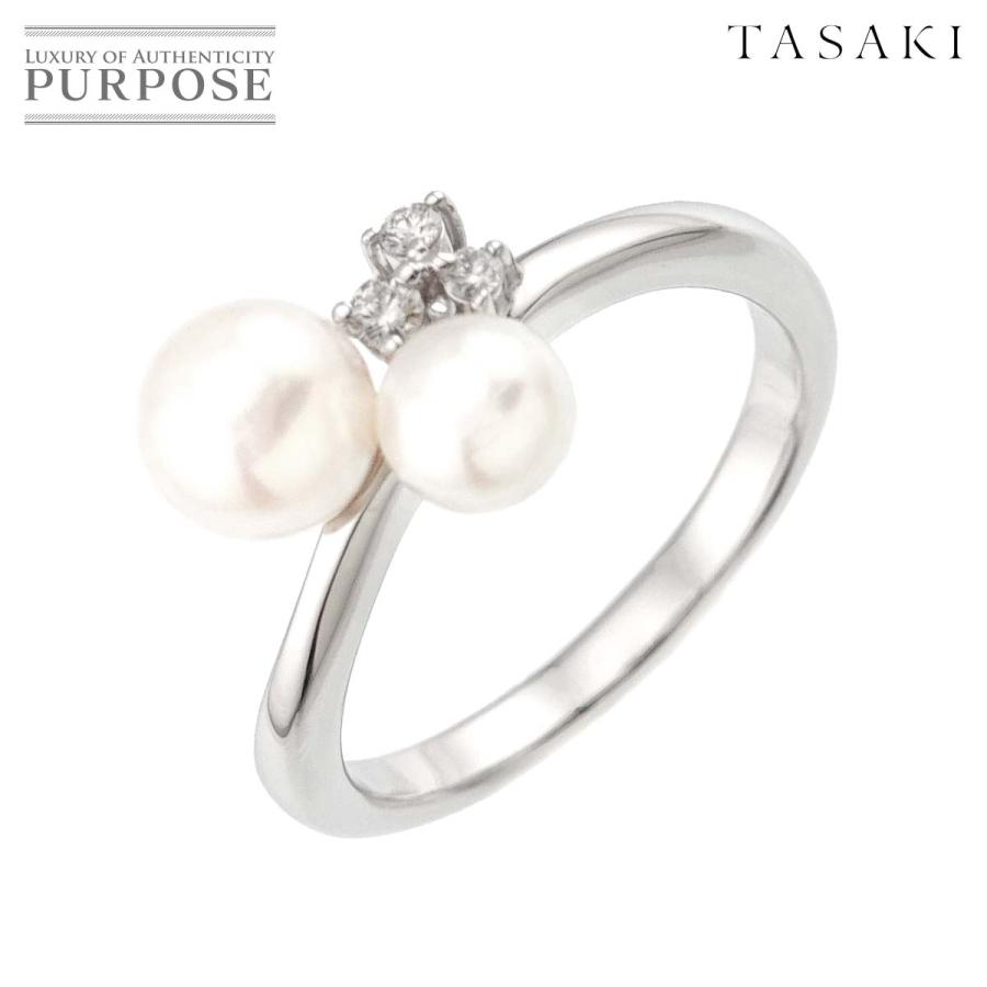 TASAKI タサキ 11号 リング アコヤ真珠 6.1-4.9mm ダイヤ 0.05ct