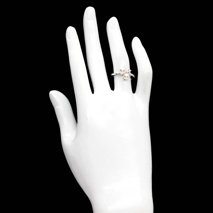 TASAKI タサキ 11号 リング アコヤ真珠 6.1-4.9mm ダイヤ 0.05ct