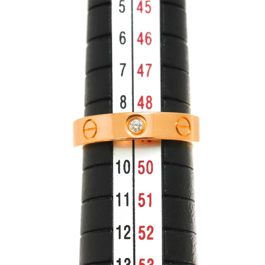 Cartier カルティエ ミニラブ #49 リング 1P ダイヤ K18 PG ピンク 