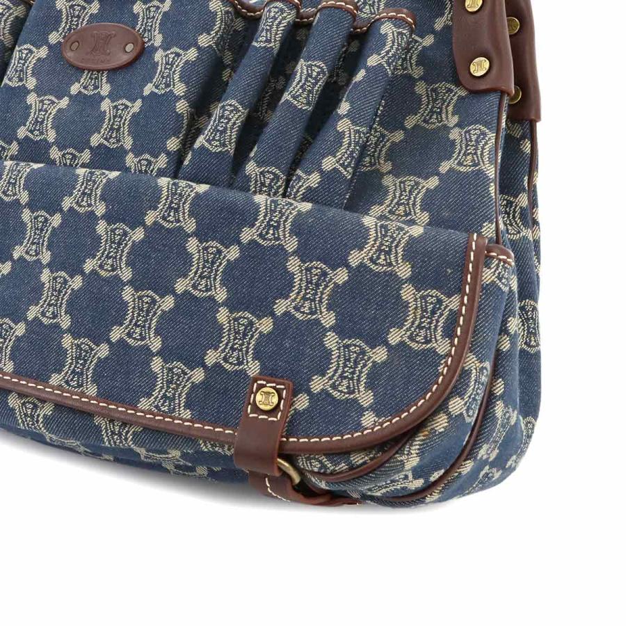 セリーヌ CELINE ショルダーバッグ マカダム デニム ハンドバッグ