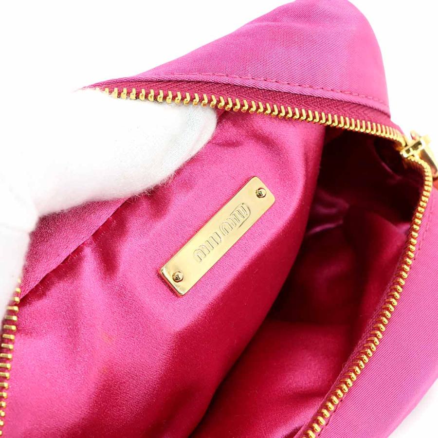 miumiu マテラッセ ショルダー ポーチ ピンク 本革 miu miu（ミュウミュウ） マテラッセ ピンク レザー ポーチ レディース