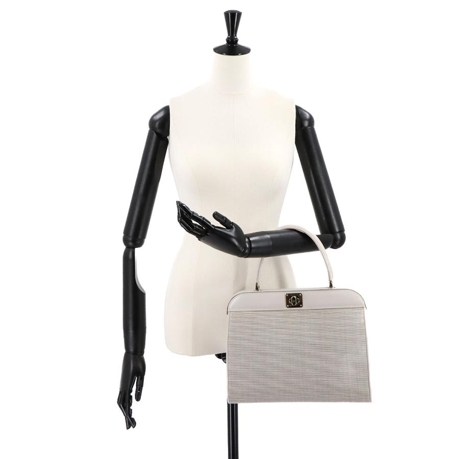 COMTESSE（コンテス） ホースヘア ハンド バッグ レザー ライトグレー