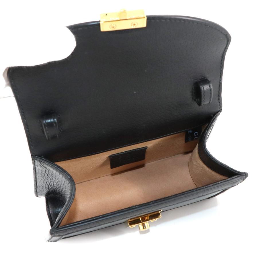 新品同様 グッチ GUCCI オフィディア ミニ 2way ハンド チェーン ショルダー バッグ レザー ブラック 779834 90283195 GUCCI（グッチ） 新品同様 オフィディア ミニ 2way ハンド チェーン