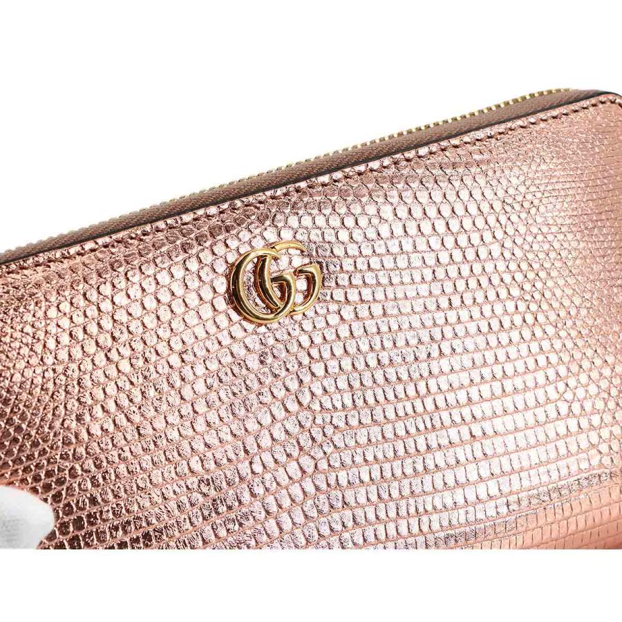GUCCI グッチ 財布 長財布 ピンクゴールド GUCCI 未使用 展示品 グッチ GG マーモント ラウンドファスナー