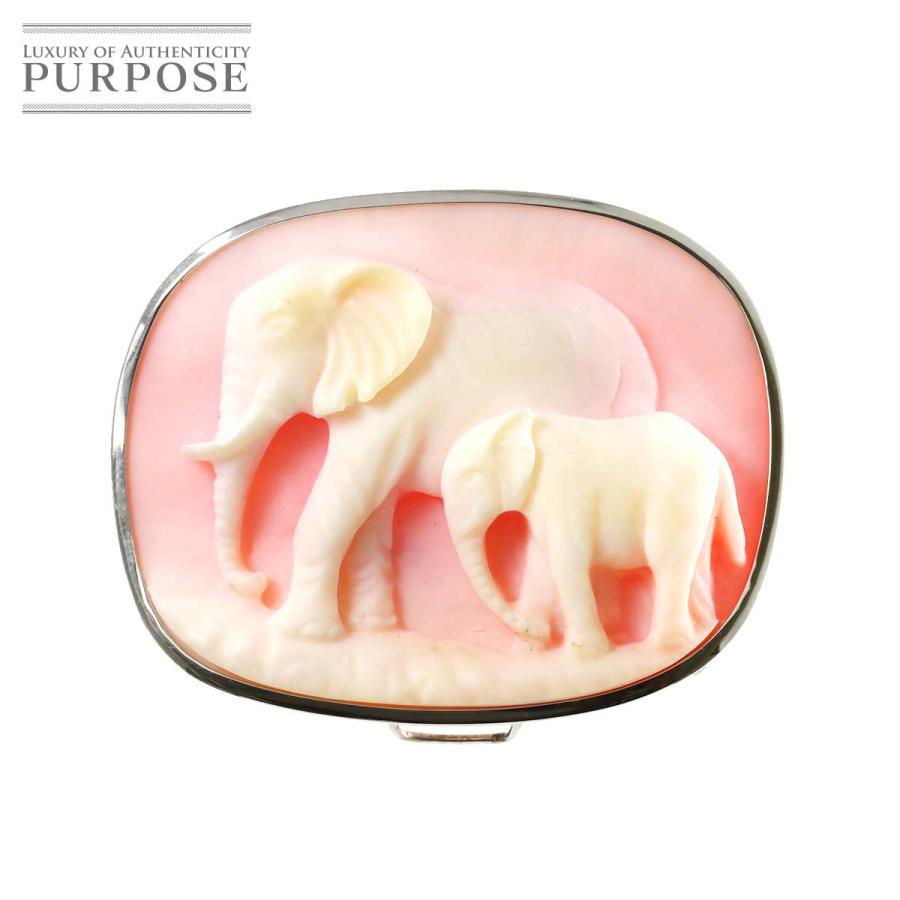 カメオブローチ新品K14 K14枠 シェルカメオ ブローチ兼ペンダント 女性 正面 縦51×横