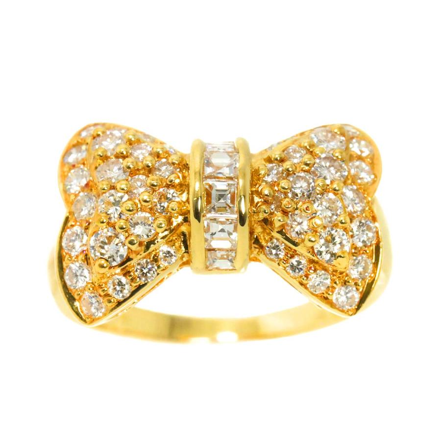 ポンテヴェキオ　リボンモチーフ パヴェダイヤモンド Ponte Vecchio（ポンテヴェキオ） ダイヤモンド パヴェ リボン