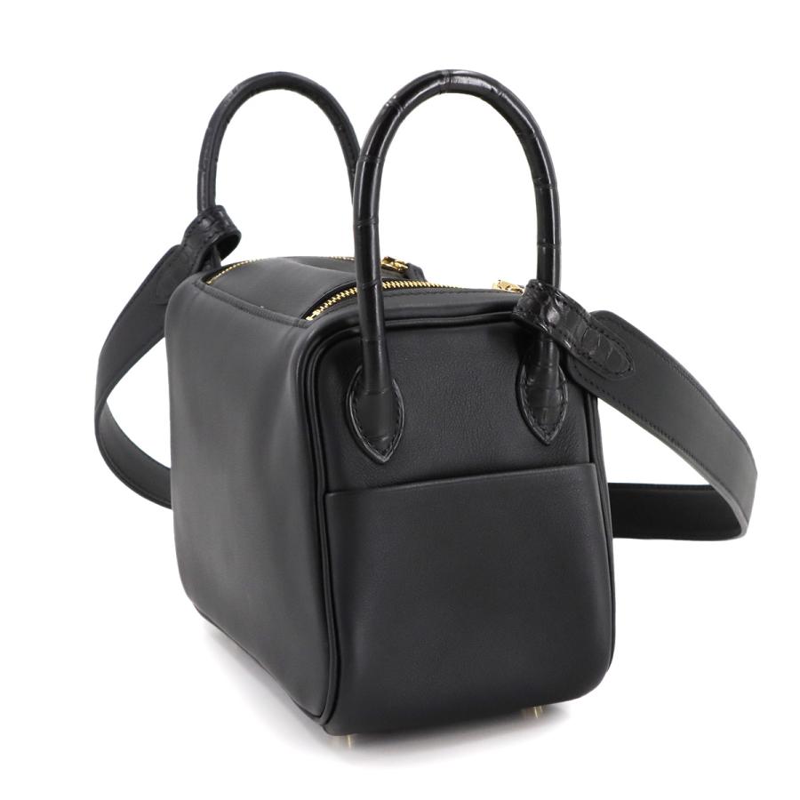 HERMÈS ショルダーバッグ HERMES 未使用 展示品 エルメス クロコダイル リンディ ミニ