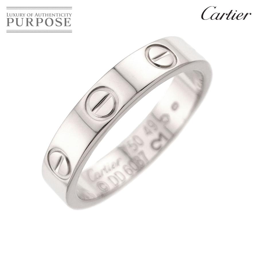 カルティエ Cartier ミニラブ #49 リング K18 WG ホワイトゴールド 750