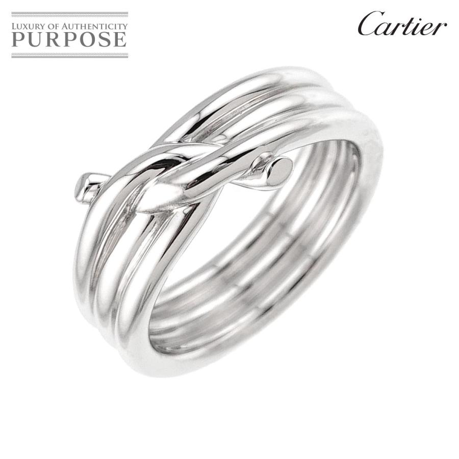 Cartier カルティエ アントルラセ #58 リング K18 WG ホワイト