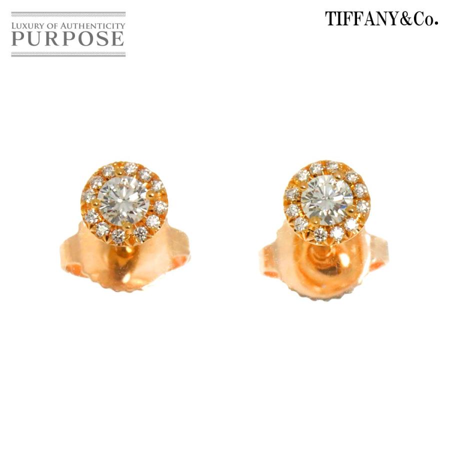 ティファニー TIFFANY&Co. ソレスト ダイヤ ピアス K18 PG ピンク