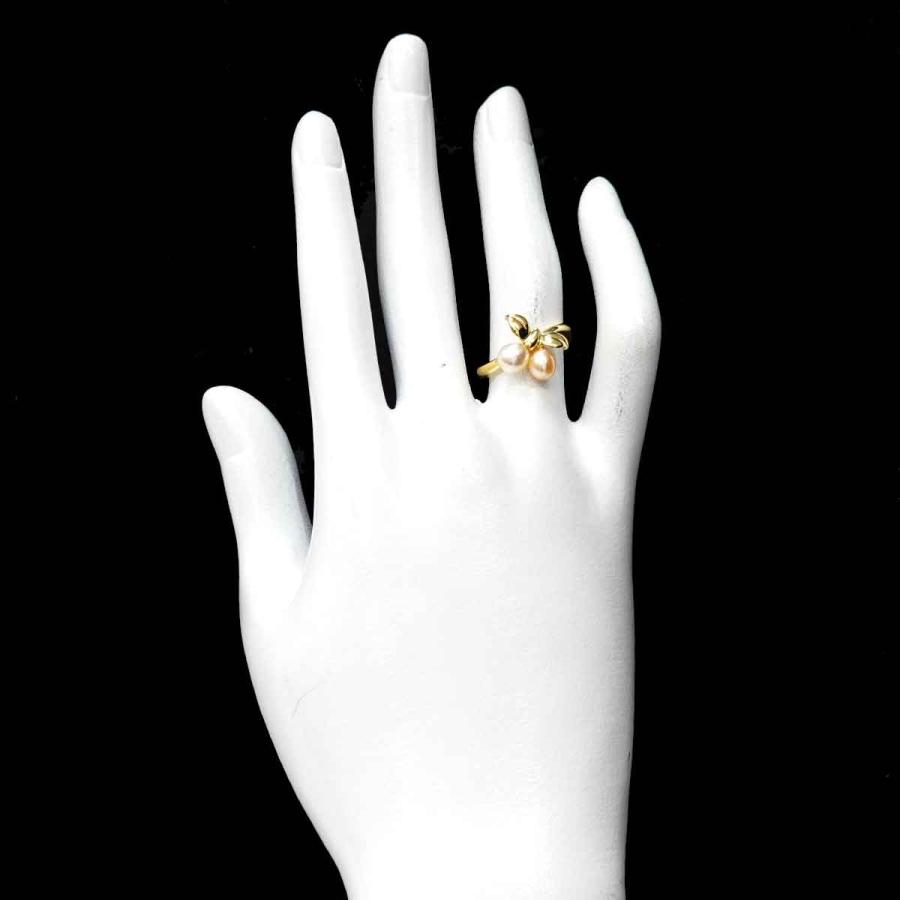 MIKIMOTO ミキモト 12号 リング 淡水真珠 5.0-4.7mm K18 YG イエロー  