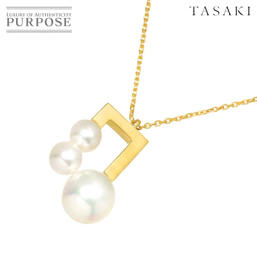 TASAKI タサキ バランス ノート アコヤ真珠 8.6-5.2mm ネックレス 45cm 