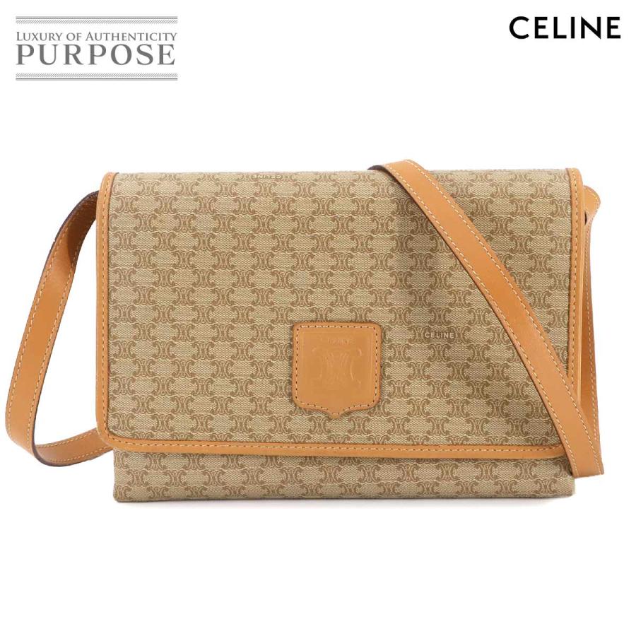 CELINE セリーヌ マカダム柄 ショルダー バッグ PVC レザー