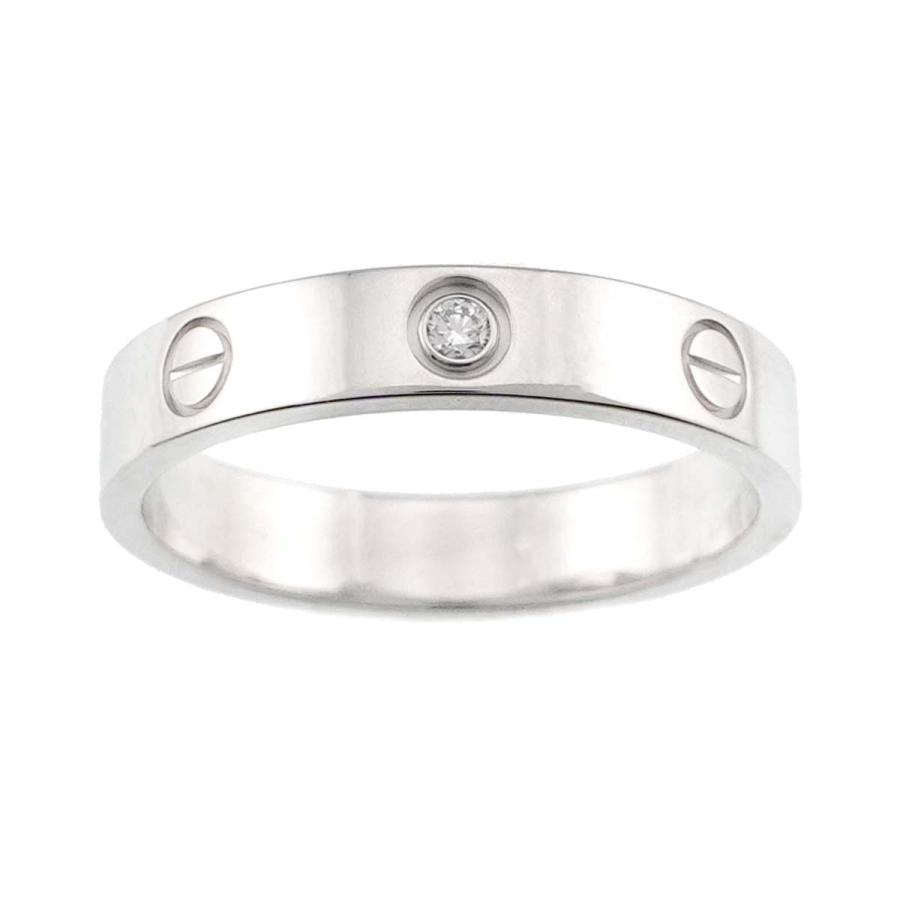 カルティエ ミニラブリング Cartier カルティエ ミニラブ リング 指輪 K18 8号 中古