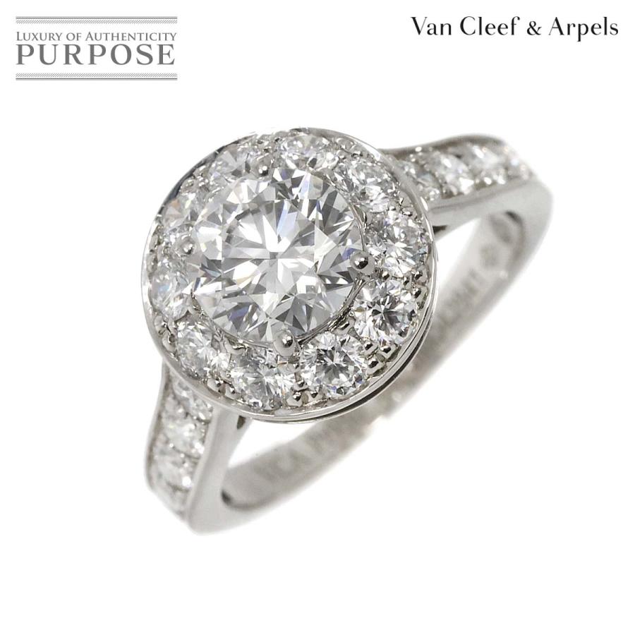 新品同様　定価100万　ヴァンクリ　イコーヌ　プラチナ ダイヤ リング　現行 新品同様 定価100万 ヴァンクリ イコーヌ プラチナ ダイヤ