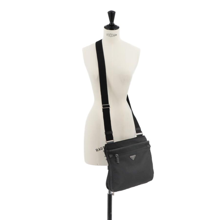 PRADA プラダ ショルダー バッグ ナイロン サフィアーノレザー 