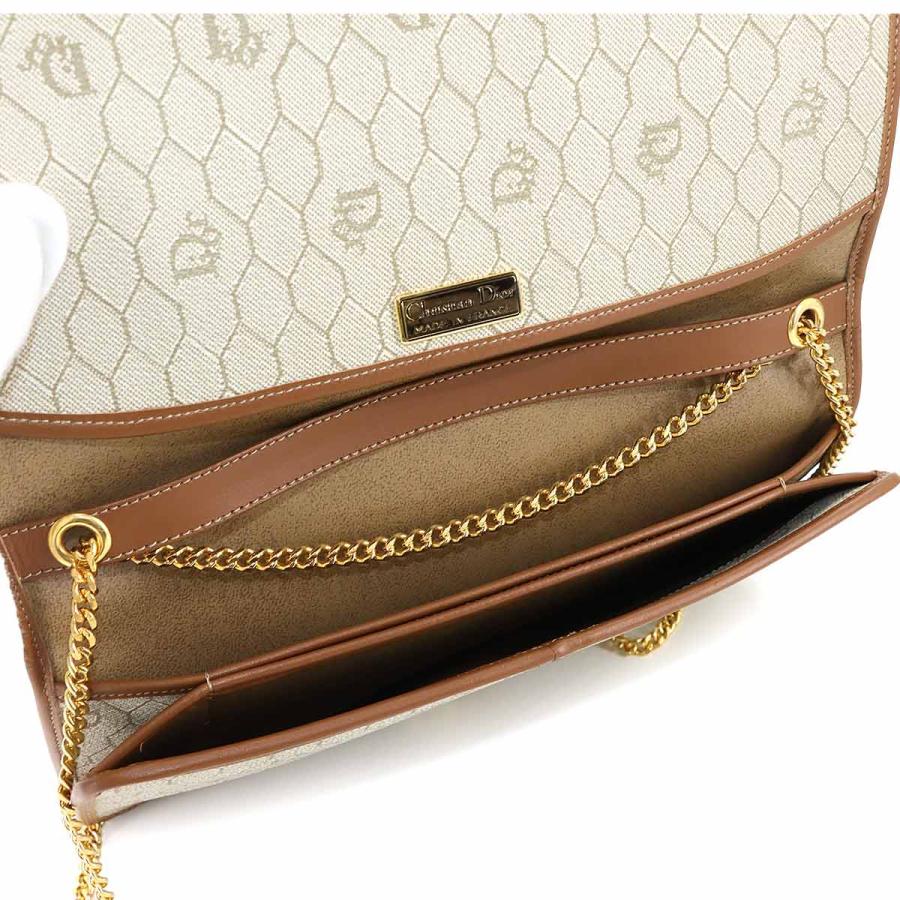 新品同様 クリスチャン ディオール Christian Dior ハニカム 2way クラッチ ショルダー バッグ PVC レザー ベージュ 90284768 Christian Dior（クリスチャン・ディオール） 新品同様 クリスチャン