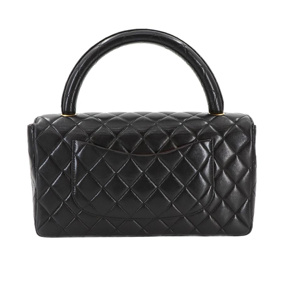 新品同様 シャネル CHANEL マトラッセ 親子バッグ ハンド バッグ ラムスキン ブラック ゴールド 金具 ヴィンテージ 90284805の画像
