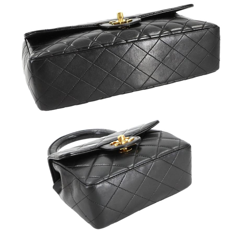 新品同様 シャネル CHANEL マトラッセ 親子バッグ ハンド バッグ ラムスキン ブラック ゴールド 金具 ヴィンテージ 90284805の画像