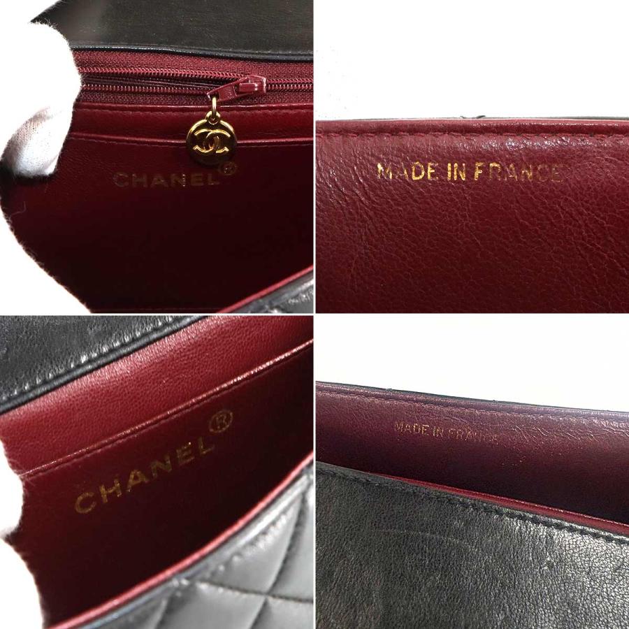 新品同様 シャネル CHANEL マトラッセ 親子バッグ ハンド バッグ ラムスキン ブラック ゴールド 金具 ヴィンテージ 90284805の画像