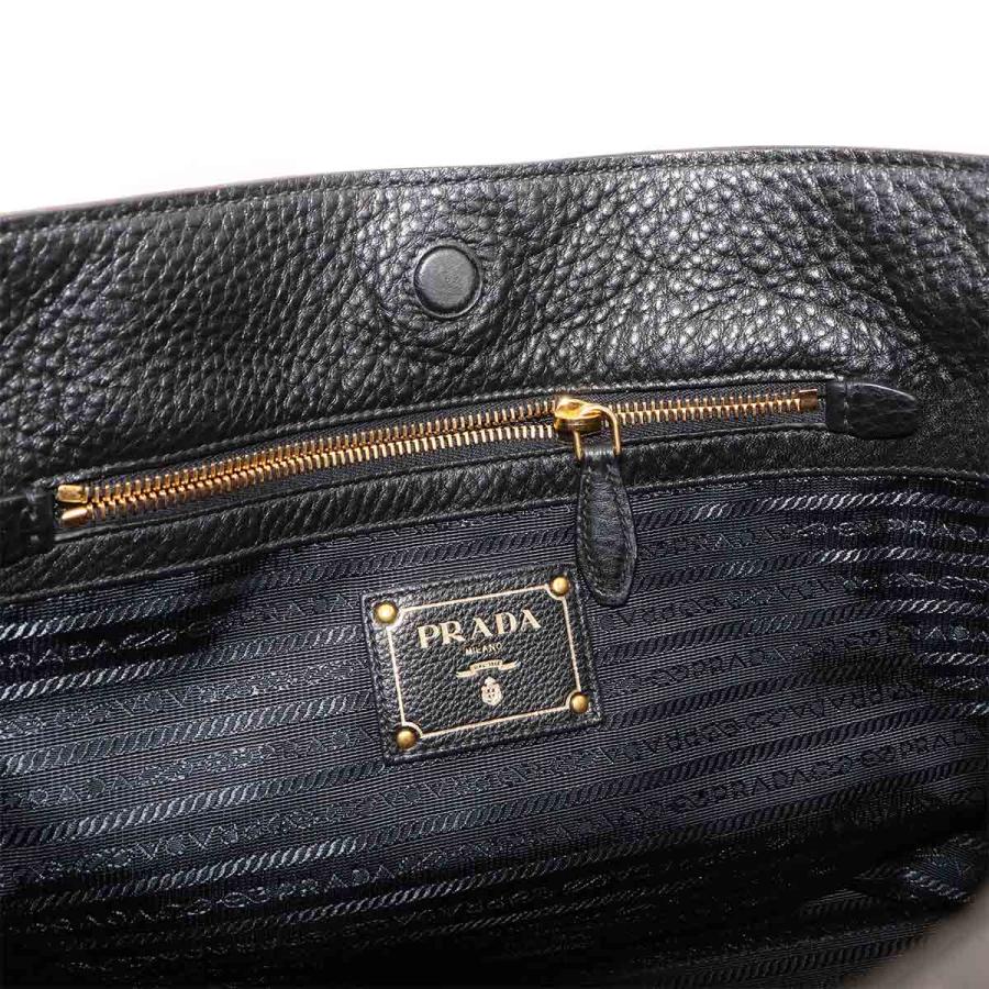 【美品】 プラダ トートバッグ ギャザー テスート ナイロン ロゴ金具 ネロ 美品】 プラダ トートバッグ ギャザー テスート ナイロン ロゴ