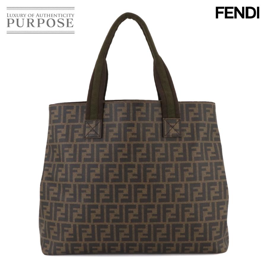 FENDI 未使用 展示品 フェンディ ズッカ トート バッグ PVC キャンバス  