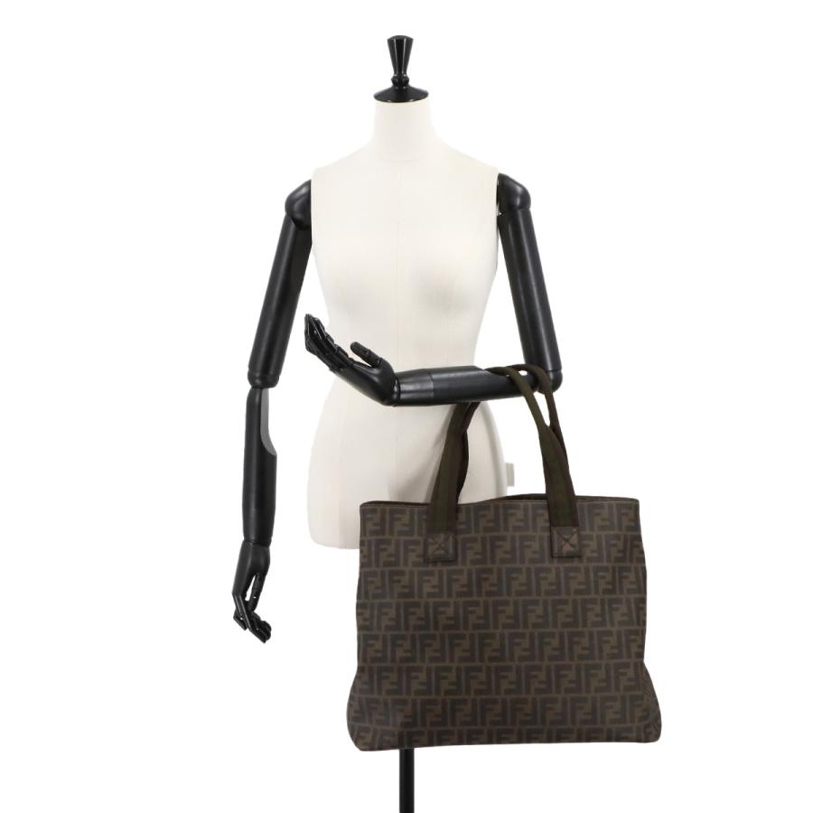 FENDI 未使用 展示品 フェンディ ズッカ トート バッグ PVC キャンバス  