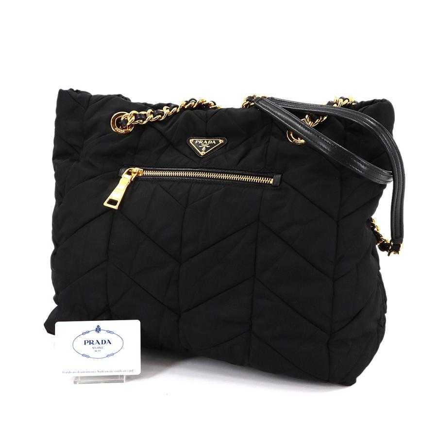 PRADA プラダ サフィアーノ チェーントートバッグ
