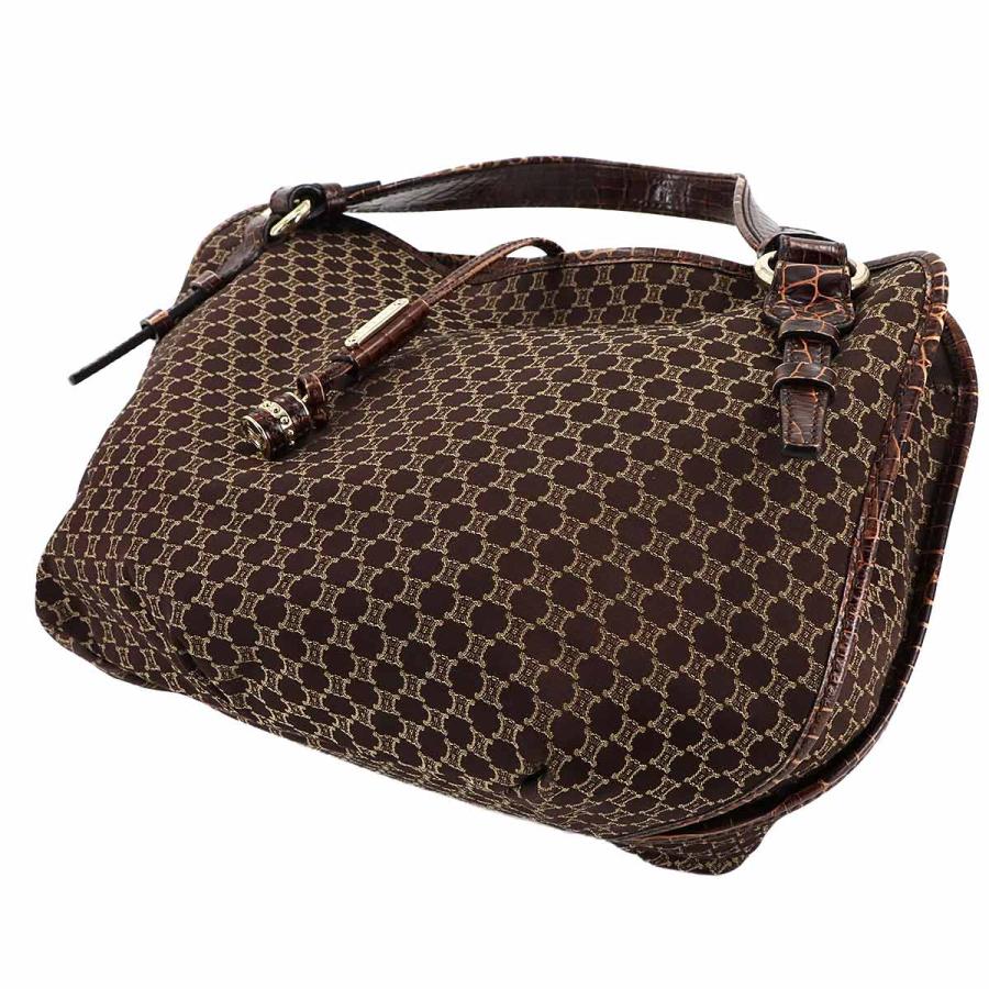 CELINE ビタースウィート マカダム クロコ型押し セリーヌ CELINE マカダム ビター スイート ハンド バッグ クロコ型