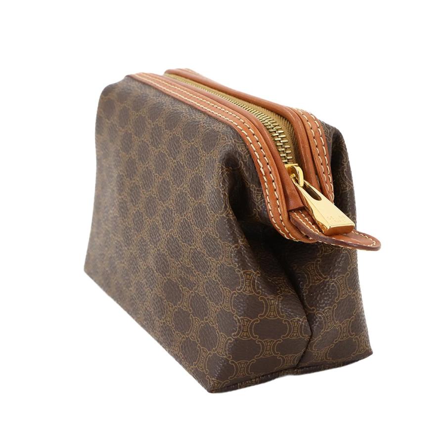 【美品✨】CELINE セリーヌ　ポーチ　マカダム柄　PVC×レザー　ブラウン 楽天市場】セリーヌ CELINE マカダム柄 ポーチ PVC レザー