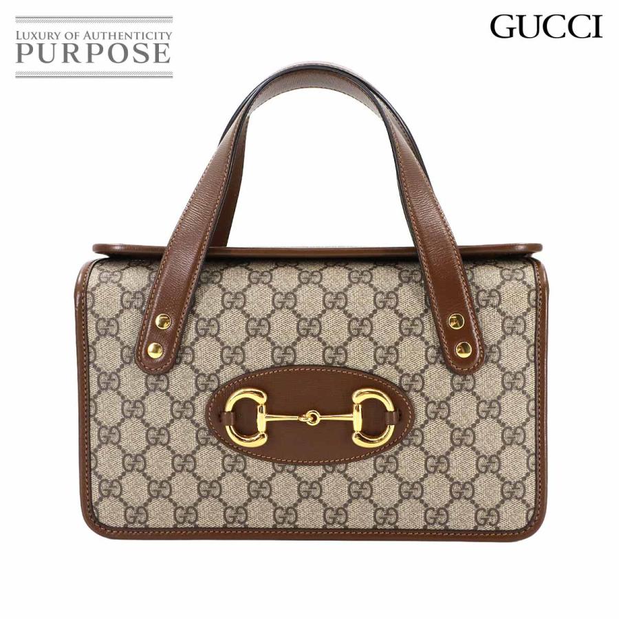 GUCCI 未使用 展示品 グッチ ホースビット 1955 ハンド バッグ GG  