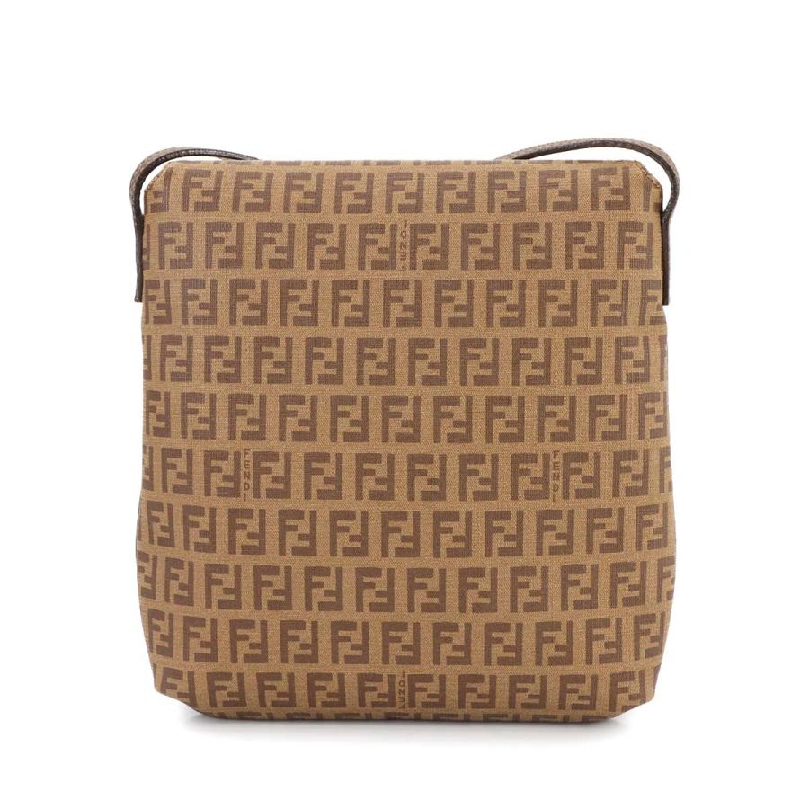 美品 フェンディ バッグ ズッキーノ ショルダー バッグ PVC レザー ブラウン 8BT075 レディース 90285401 【中古】ブランド FENDI（フェンディ） 美品 ズッキーノ ショルダー バッグ PVC レザー