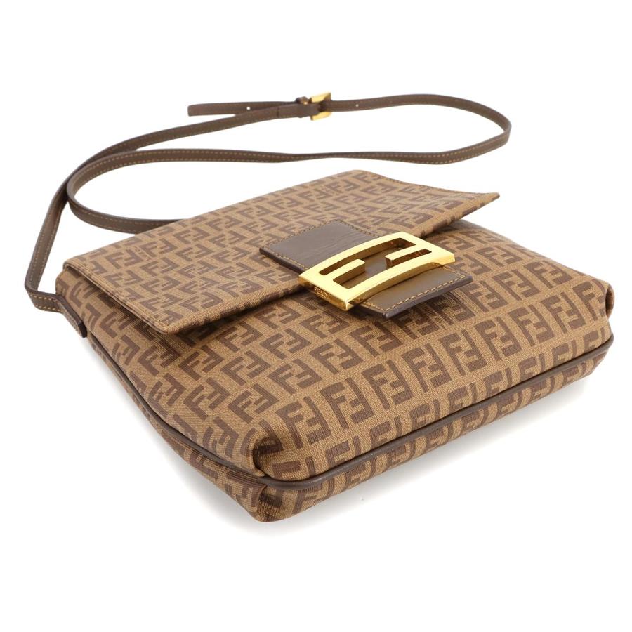 フェンディ　ブランド　ブラウン　ショルダーバッグ　ズッキーノ　ターンロック フェンディ ブランド ブラウン ショルダーバッグ ズッキーノ ターン