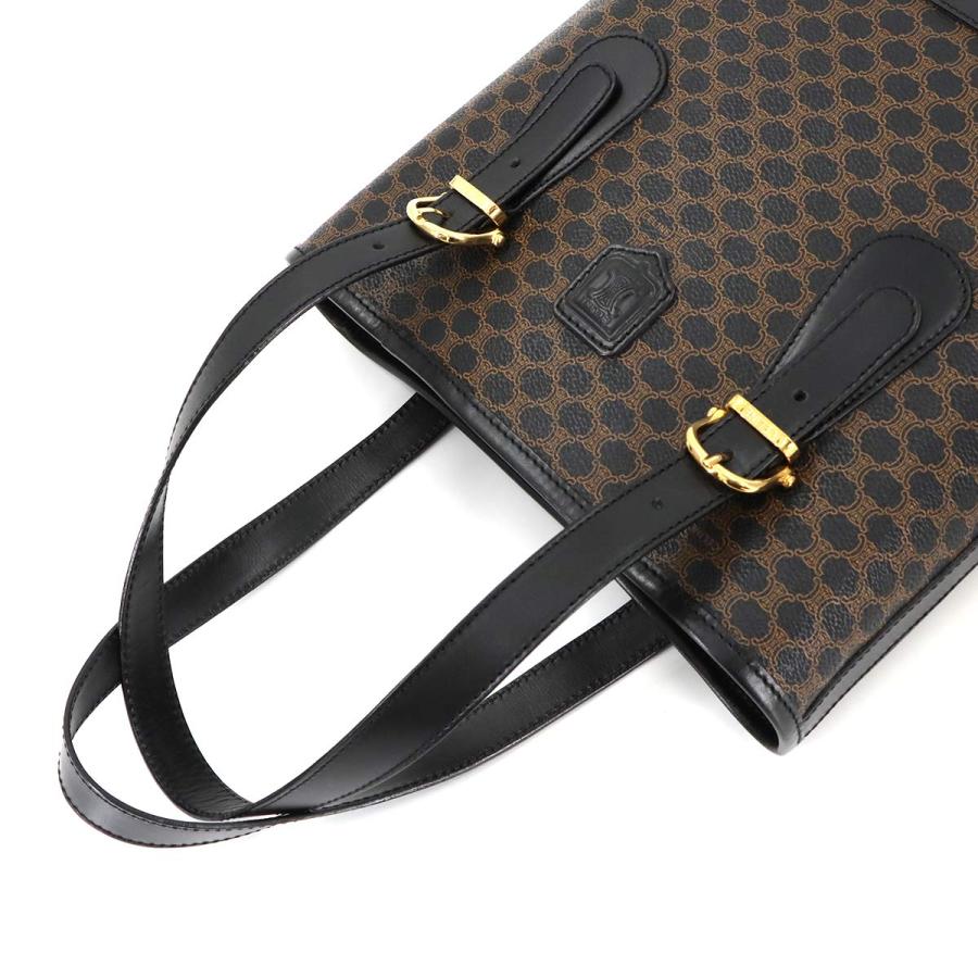 CELINE 新品同様 セリーヌ マカダム柄 トート バッグ ブラック  