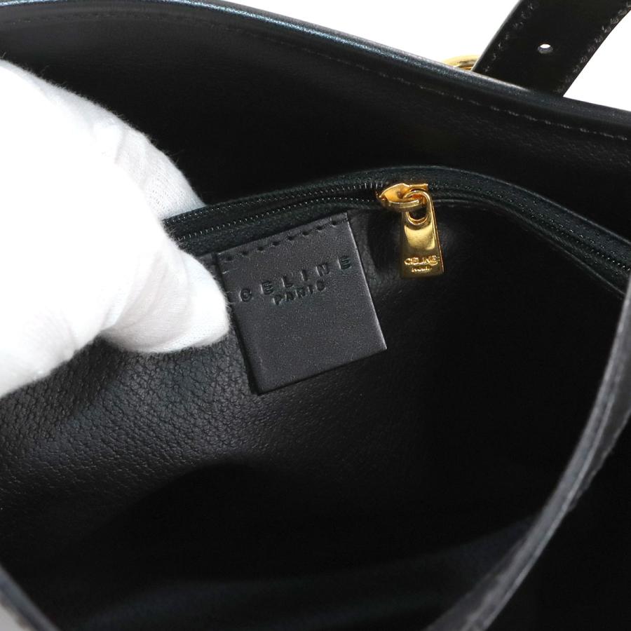 CELINE 新品同様 セリーヌ マカダム柄 トート バッグ ブラック  