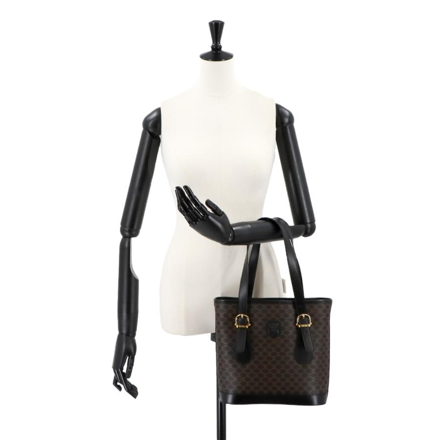 CELINE 新品同様 セリーヌ マカダム柄 トート バッグ ブラック  