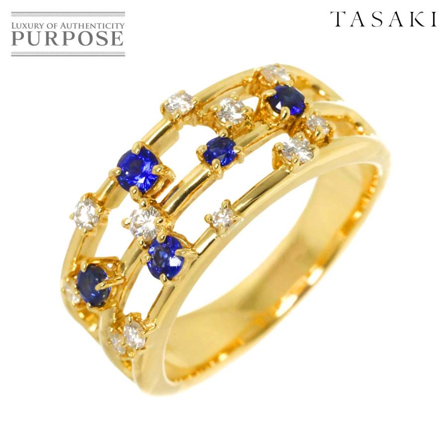 タサキ TASAKI サファイヤ ダイヤモンドリング 指輪