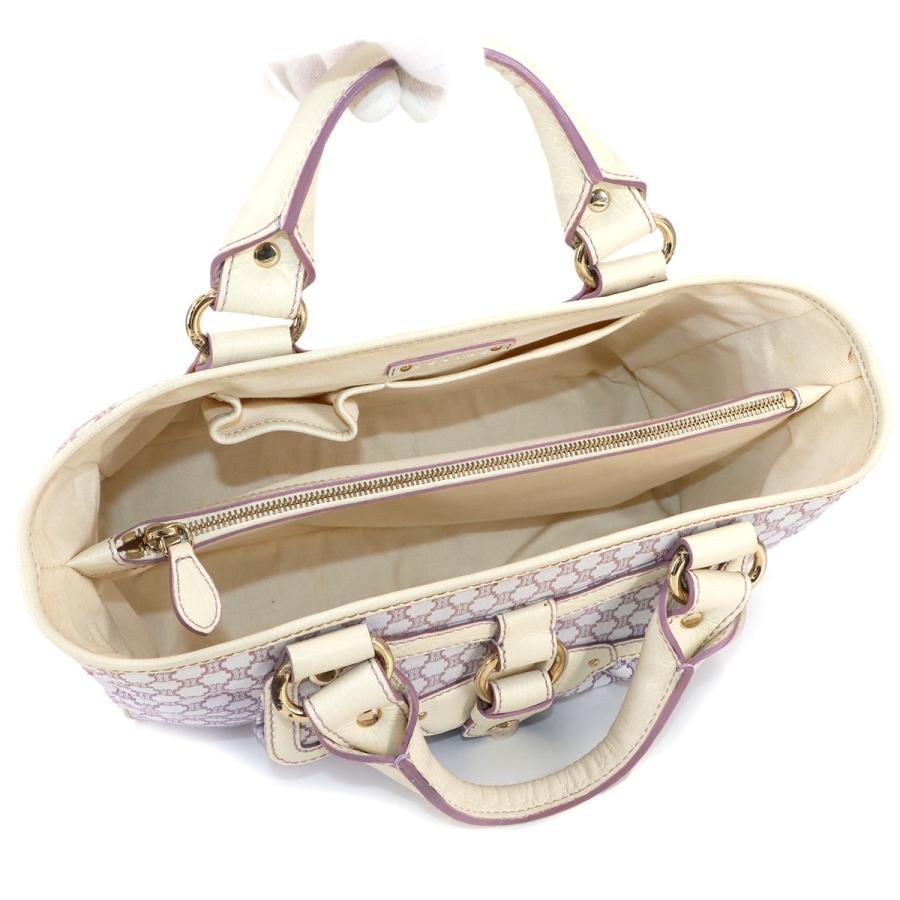 CELINE（セリーヌ） マカダム ハンド バッグ キャンバス レザー