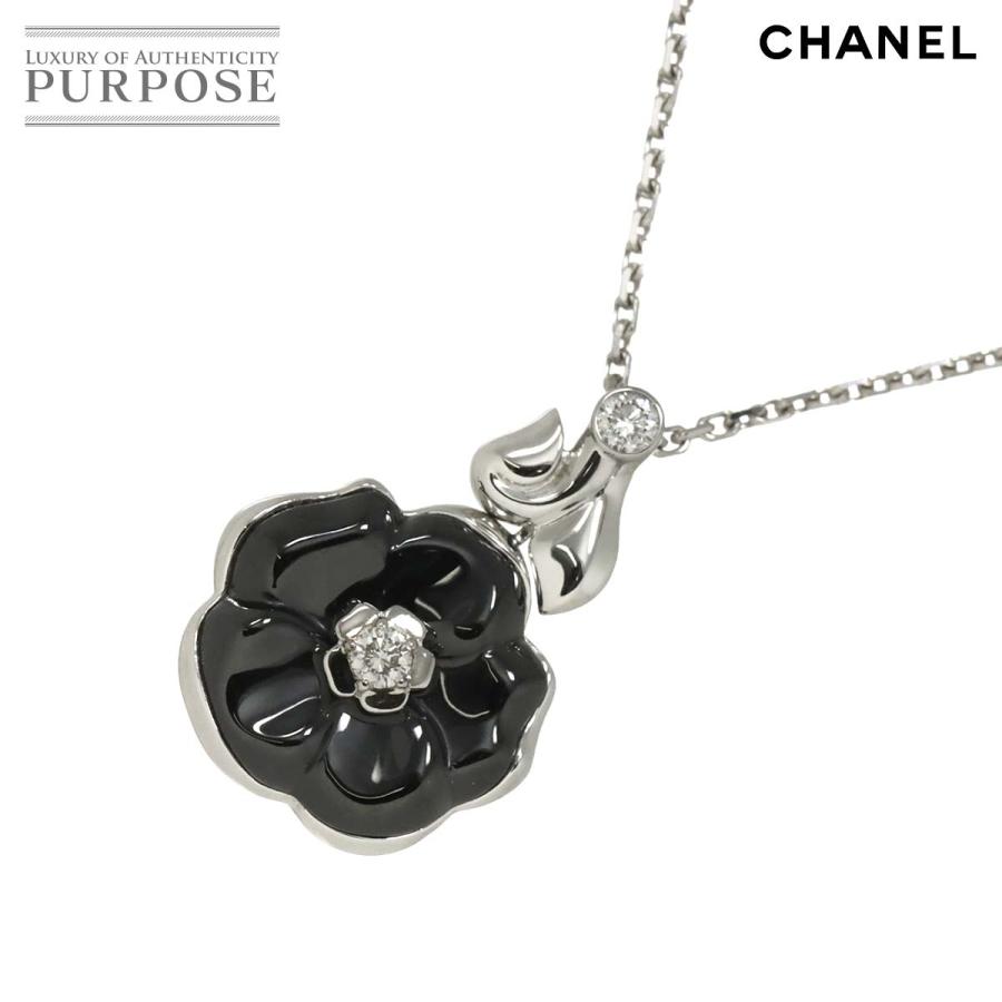 【正規品】 シャネル 　K18WG カメリア1Pダイヤモンド ペンダントトップ 正規品】 シャネル K18WG カメリア1Pダイヤモンド ペンダントトップ