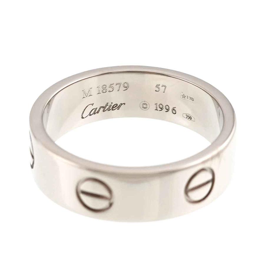 A099 カルティエ ラブリング 750Kホワイトゴールド #47 7号 箱付