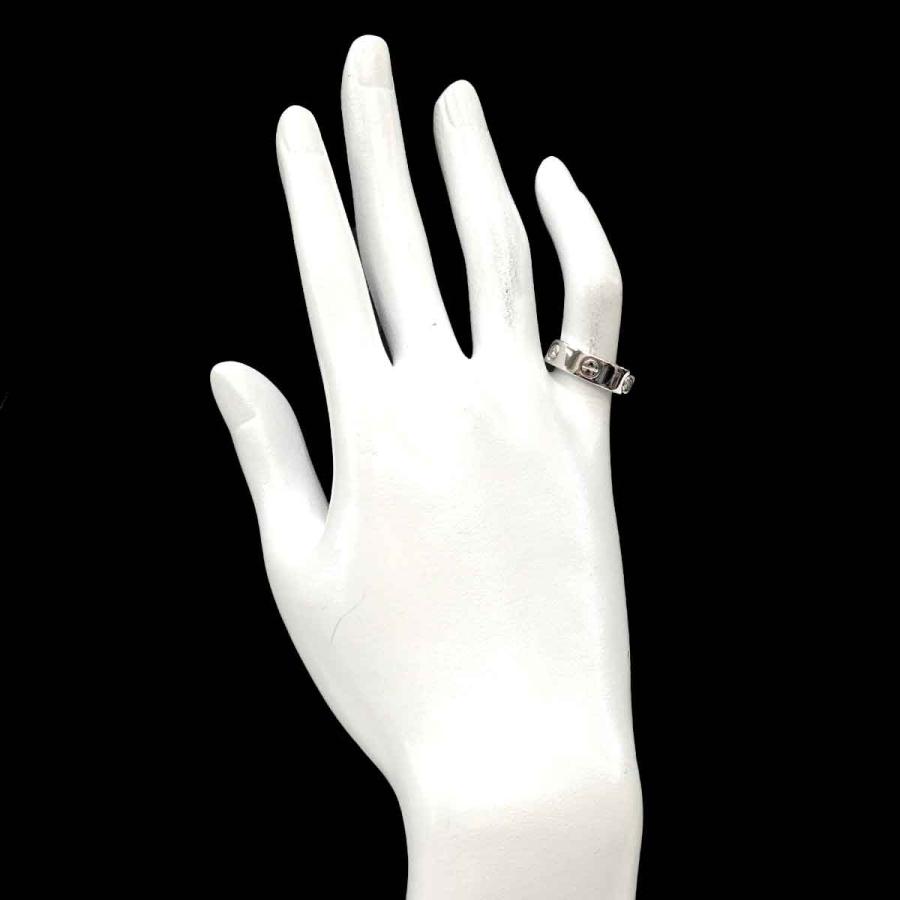 Cartier カルティエ ラブ #50 リング ハーフ ダイヤ 3P K18 WG  
