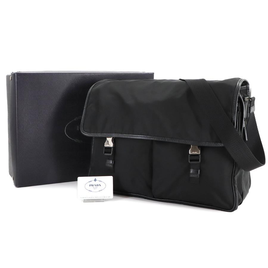 PRADA 新品同様 プラダ ショルダー バッグ ナイロン サフィアーノ  